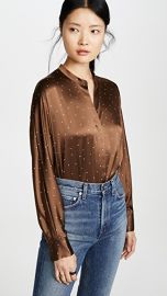 Vince Dot Print Long Sleeve Popover at Shopbop