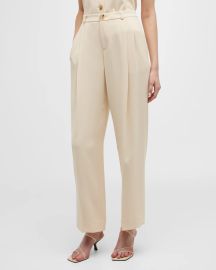 Vince Drop Waist Pleated Crepe Trousers at Neiman Marcus