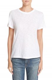 Vince Fitted Slub Cotton Tee in White at Nordstrom