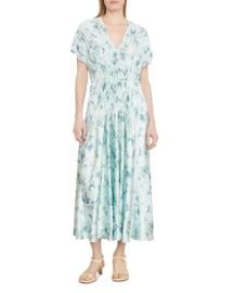 Vince Floral Print Pleated Midi Dress Bloomingdales at Bloomingdales