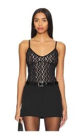 Vince Floral Smocked Cami In Black at Revolve