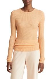 Vince Fray Waffle Stitch Cashmere Silk Top at Nordstrom