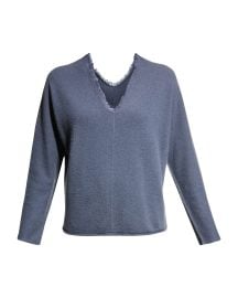 Vince Fringed Cashmere V-Neck Sweater at Neiman Marcus