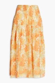 Vince Garden Smocked Skirt at The Outnet