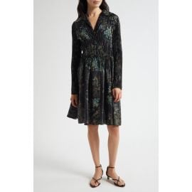 Vince Grape Vine Long Sleeve Jacquard Dress at Nordstrom