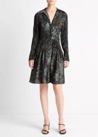 Vince Grape Vine Long Sleeve Jacquard Dress at Vince