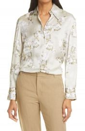 Vince Hazy Blossom Long Sleeve Button-Up Silk Blouse   Nordstrom at Nordstrom