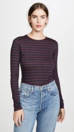 Vince Heather Stripe Long Sleeve Crew at Shopbop