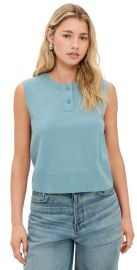 Vince Henley Crew Neck Shell Off White S at Shopbop