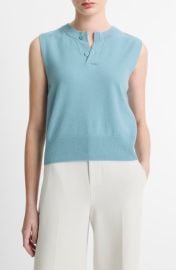 Vince Henley Wool Blend Sweater Tank at Nordstrom