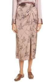 Vince Iris Floral Twist Knot Skirt at Nordstrom