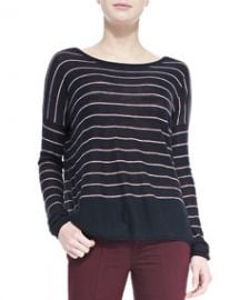 Vince Knit Stripe Crewneck Sweater at Neiman Marcus