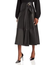 Vince Leather Buckled Midi Skirt   Bloomingdales at Bloomingdales