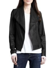 Vince Leather Scuba Jacket at Neiman Marcus