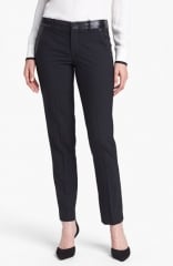 Vince Leather Trim Trousers at Nordstrom