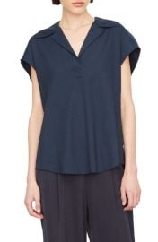 Vince Linen Blend Popover Top at Nordstrom