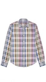 Vince Linen Plaid Sport Shirt at East Dane