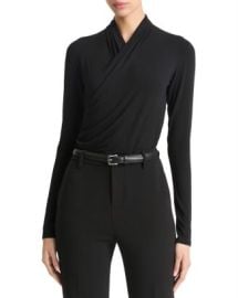 Vince Long Fixed Wrap Long Sleeve Top Bloomingdales at Bloomingdales