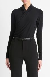 Vince Long Sleeve Knit Wrap Top at Nordstrom