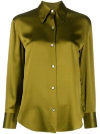 Vince Long Sleeve Silk Blouse - Farfetch at Farfetch