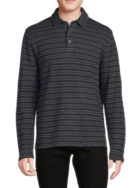 Vince Long Sleeve Striped Polo on SALE at Saks Off 5th