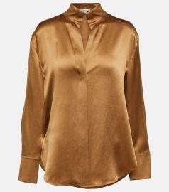 Vince Long sleeved silk blouse at Mytheresa