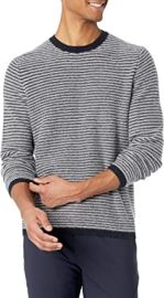 Vince Men39s Plush Stripe Long Sleeve Crew at Mens Clothing store at Amazon