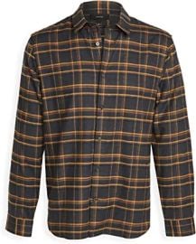 Vince Men39s Windowpane Plaid Long Sleeve at Mens Clothing store at Amazon