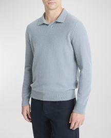 Vince Menx27s Boiled Cashmere Polo Shirt at Neiman Marcus