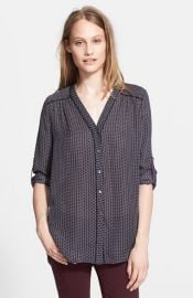 Vince Mini Geo Print Blouse at Nordstrom