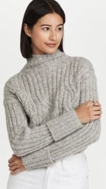 Vince Mirrored Cable Turtleneck at Shopbop