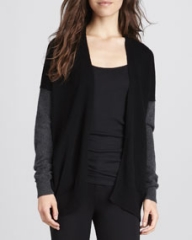 Vince Mix-Knit Colorblock Cardigan at Neiman Marcus