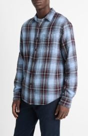 Vince Napa Plaid Twill Button-Up Shirt at Nordstrom