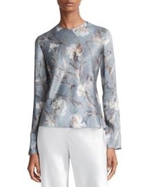 Vince Night Carnation Silk Top Bloomingdalex27s Women at Bloomingdales