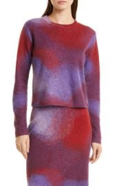 Vince OmbrJacquard Crop Sweater at Nordstrom