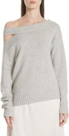 Vince One Shoulder Slit Pullover Sweater at Nordstrom