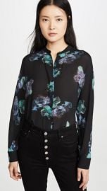 Vince Painted Floral Blouse at Shopbop