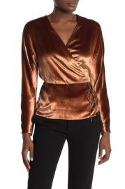 Vince Pann Velvet Wrap Top at Nordstrom Rack