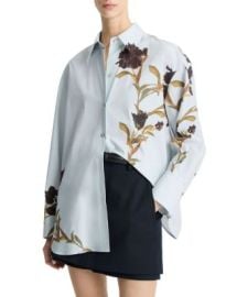 Vince Placed Iris Cotton Button-Front Shirt Bloomingdales at Bloomingdales