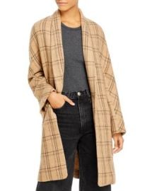 Vince Plaid Collarless Coat   Bloomingdales at Bloomingdales