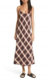 Vince Plaid Midi Slipdress at Nordstrom