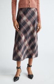 Vince Plaid Satin Slipskirt at Nordstrom