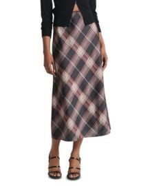 Vince Plaid Shaped Hem Midi Skirt Bloomingdales at Bloomingdales