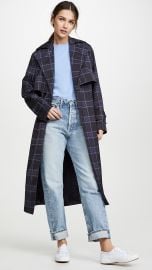 Vince Plaid Trench at Shopbop