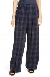 Vince Plaid Wide Leg Pants   Nordstrom at Nordstrom