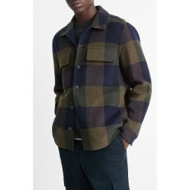 Vince Plaid Wool Blend Button-Up Shirt Jacket at Nordstrom