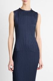Vince Plissé Sleeveless Top at Nordstrom