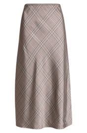 Vince Pressed Plaid Satin Slip Skirt at Nordstrom
