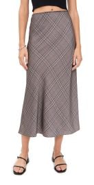 Vince Pressed Plaid Shaped Hem Skirt Multi Plaid S at Shopbop