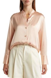 Vince Relaxed Band Collar Button Up Shirt at Nordstrom Rack